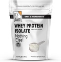 Det er bare! - Whey Protein Isolate, Ultra Premium Grass- Fed, Uden smag, Lavet i USA, Pure 90% Protein, Kun 1g Carb, Ingen tilsat sukker (1,25 pound)