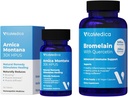 VitaMedica szág 124; Arnica Montana 30X og Bromelain med Quercetin Bundle # 124; Arnica Montana # 124; Bromelain # 124; Quercetin Bundle # 124; Plantebaseret # 124; Fremstillet i USA
