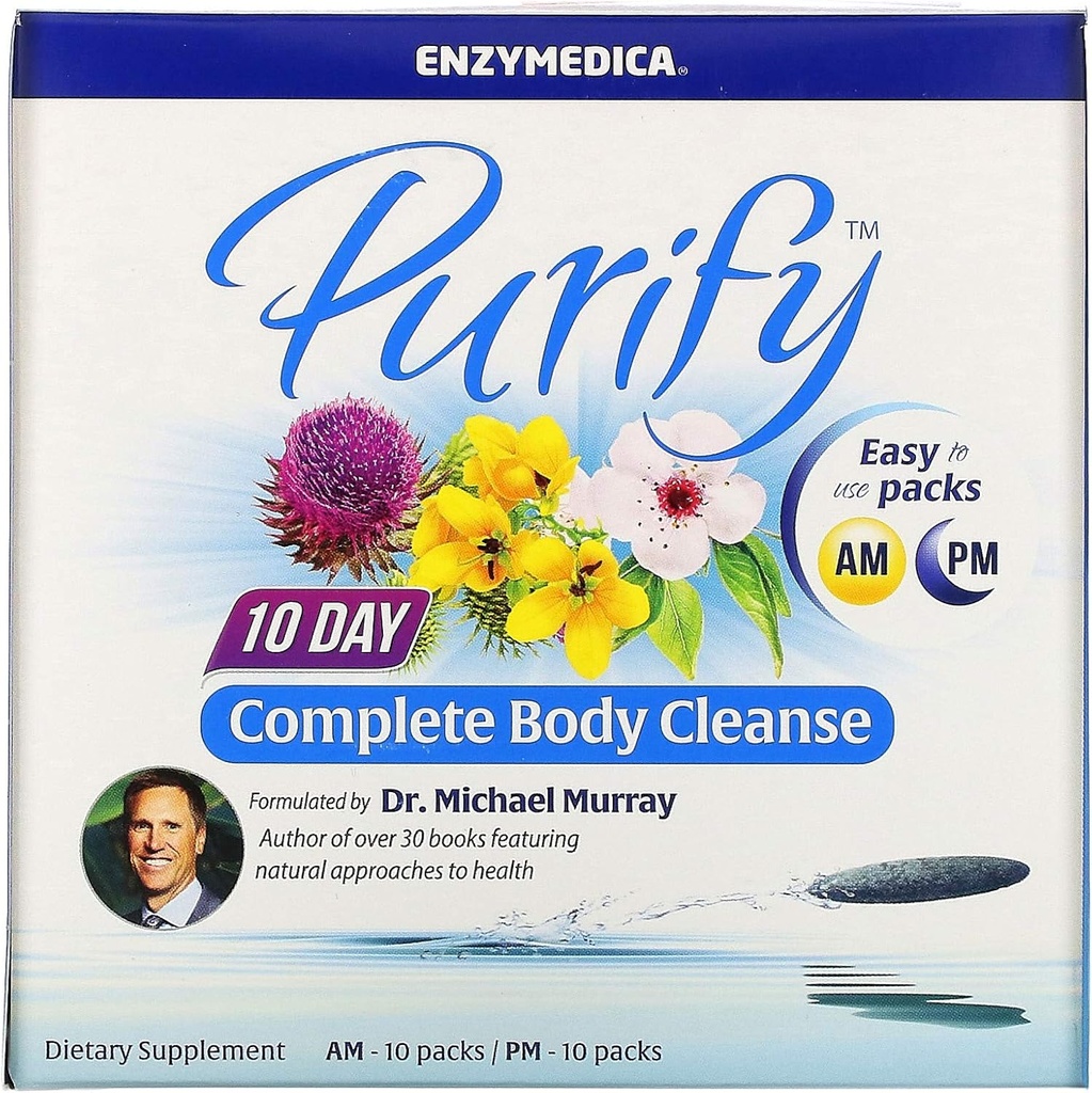 Enzymedica, 10- Day Complete Body Cleanse, Botanisk Detox Program til støtte fuld krop afgiftning, 20 pakker (20 portioner)