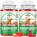 Magnesium Complex Gummies - Rolig Chewable Gummies for Kids & Adults- Magnesium Glycinate Supplement- w / Omega-3, Vitamin B6, D3- Support Calm Stress Relief, Bones, Mood, 2 Pack