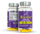 JE Natural biotin hår hud og negle vitaminer, C-vitamin, biotin og kollagen kosttilskud, der gør hår vokse hurtigere og længere, for alle aldre, 60 kapsler af biotin 20000mcg Maksimal styrke.