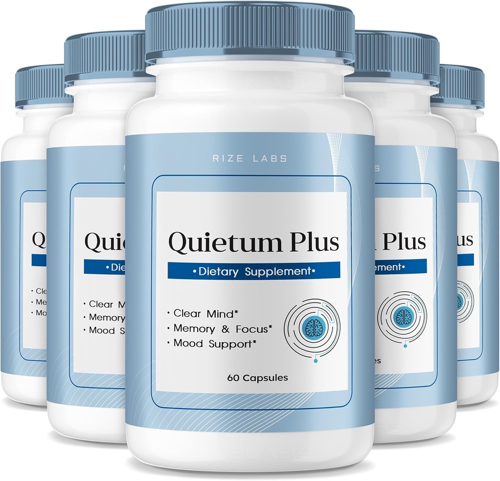 rize laboratorier - Quietum Plus Tinnitus Relief kapsler supplement, Advanced Formel Reduce Ear Ringing, piller til støtte hørelse funktion (300 kapsler)