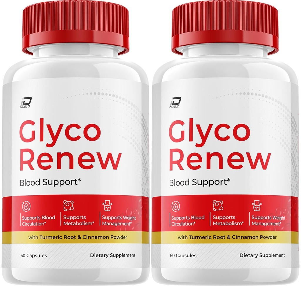 Glyco Renew kapsler, GlycoRenew Advanced Supplement, Alle naturlige formel til at opretholde sunde niveauer, maksimal styrke Daglig formel, Glyco Renew kapsler Anmeldelser (2 pakke - 120 kapsler)