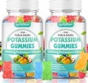 softbear Kalium Citrate Gummies, High Potency Kalium Citrate 1000mg Understøtter Leg Cramp & Muscle Health Kalium Gummies for voksne & Børn blandet frugt flavor 120 Tæl