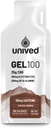 Unived Gel 100 - Vegansk Energy Gel til Endurance Atleter Runners & Cyclister - 100kcal - Cocoa Choco - 50mg Koffein - Pakning med 6 stk.
