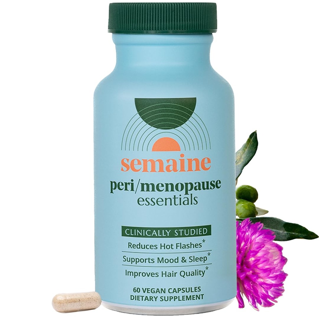 Semaine Peri / Menopause Essentials, 30 Ct. - Fuller Hår, No More Hot Flashs, Hormonbalance, Bedre søvn & Mere - Klinisk-Studerede, Non- Hormonal Formel