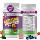 ProCare Health Bariatric Chewable Multivitamin med jern 18 mg (30 tabletter) - Fruit Punch Flavor Bariatric Multivitamin Chewable for Gastric Bypass & Sleeve Gastrectomy Patienter * (1 måned Tilgang)