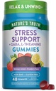 Naturens Truth Stress Relief Gummies for Voksen124; med Gaba, L Theanine, og Lemon Balm Ball124; Lemon Strawberry Flavor 124; Non- GMO & Gluten Free Supplement