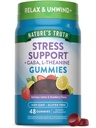 Naturens Truth Stress Relief Gummies for Voksen124; med Gaba, L Theanine, og Lemon Balm Ball124; Lemon Strawberry Flavor 124; Non- GMO & Gluten Free Supplement