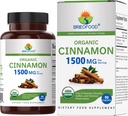 Brieofood Organic Cinnamon 1500mg, 45 Servering, Vegetarisk, Gluten Free, 90 Vegetarisk Tablets