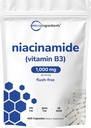 Vitamin B3 Niacinamid 500 mg per kapsel, 400 Kapsler 124; 1.000mg Flush Free Niacin Per Servering, Essential B Vitamin Supplementér 124; Hud Care Sundhed & Energistøtte