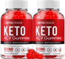 (2 Pack) Crave Keto ACV Gummies - Advanced Formel Crave Keto Plus ACV Weight Management Gummies Apple Cider Vincious Crave ACV Gummies Kosttilskud Anmeldelser Mænd Kvinder (120 Gummies)