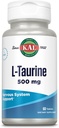 KAL L Taurine 500mg, Aminosyrer supplement, nervesystem sundhed, hjerte sundhed og afvænning support, Pre Workout supplement, hurtig opløsning ActivTabs, 60- dag garanti, 60 Servere, 60 tabletter