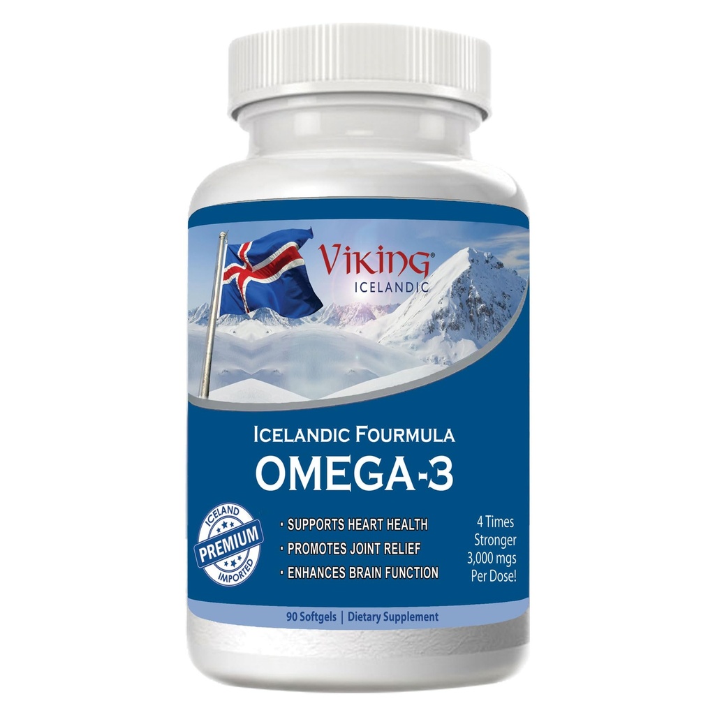 Islandsk Fourmula Quadruple Strength Omega-3 Fish Oil 3000mg High DHA & EPA 90 Softgels