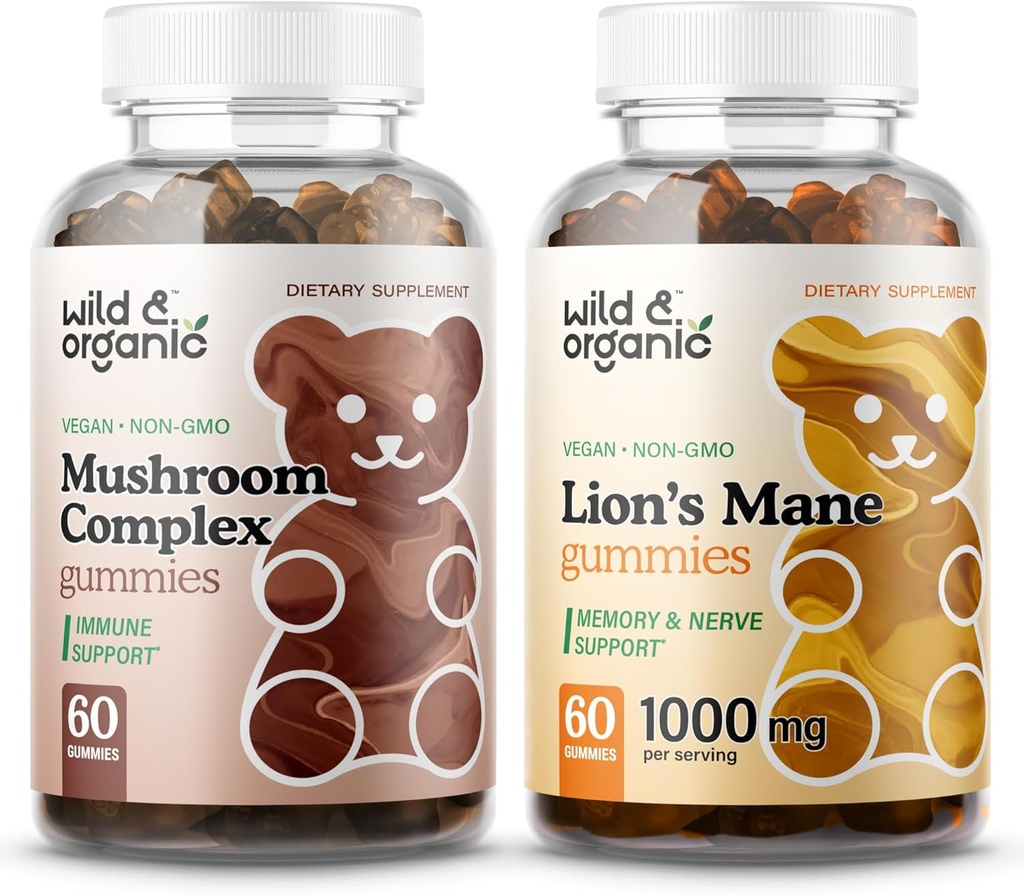 Wild & Organic Mushroom Gummy & Lions Mane Gummies