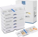 Ugentlig Pill Organizer 7 Dag AM / PM - 4 kompartmenter per dag, Gigt Friendly Pill Case med bedre Grip Design, Medicine Planner for Vitaminer, Kosttilskud og Medicin - Let at bruge Pillbox