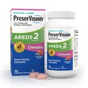 PreserVision AREDS 2 Eye Vitamin, # 1 Eye Doctor Anbefalet Mærke, Chewable Lutein og Zeaxanthin Supplement med C-vitamin, E-vitamin, zink og kobber, blandet berry, 70 tabletter