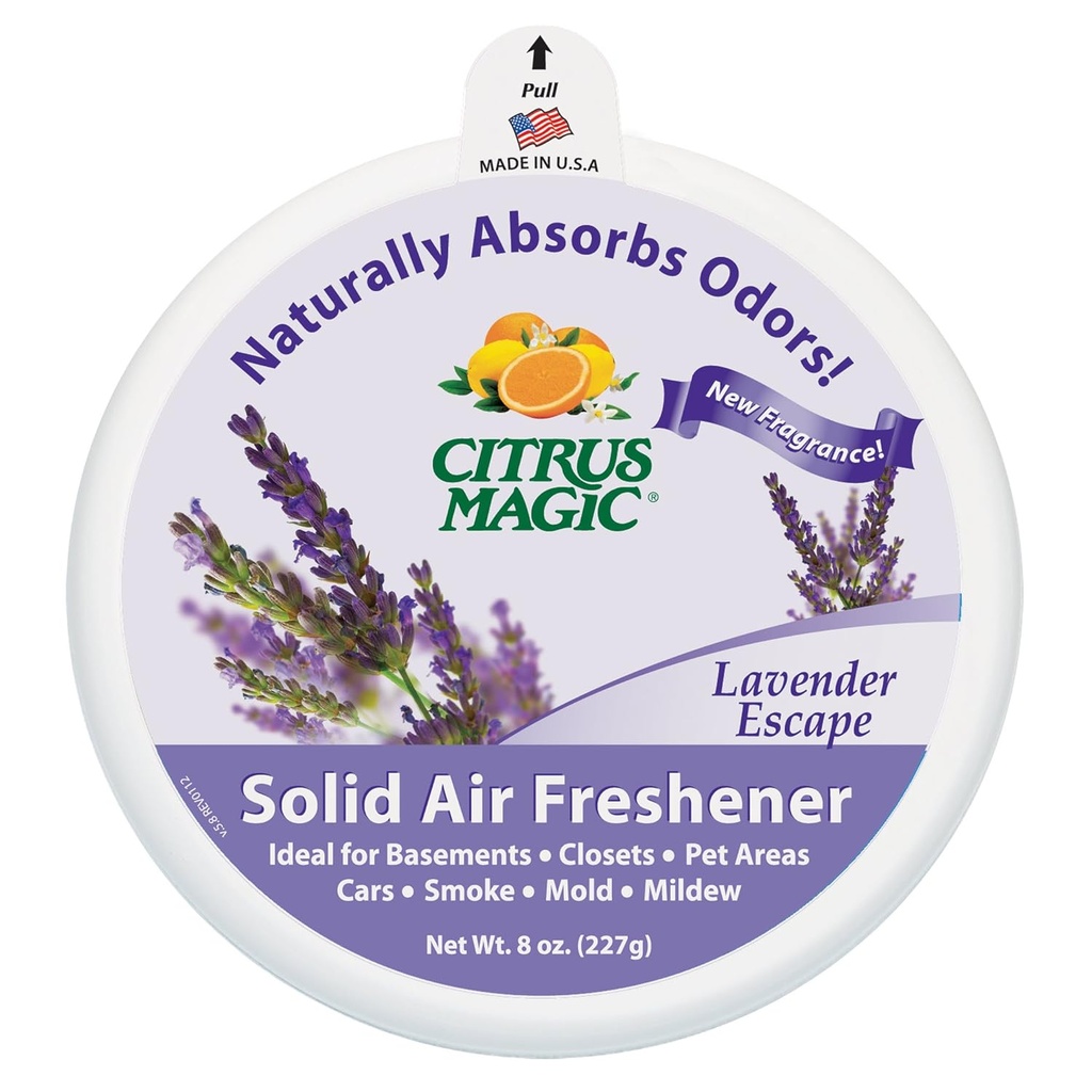 CITRUS MAGIC Solid Odor Abs Lavendel, 8 OZ