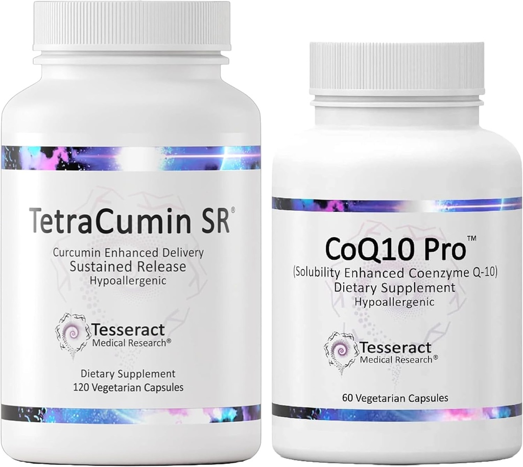 Tesseract Medical Research Body Reparation med Vitality Boost, Fælles Support, Sustained Release & Coenzym Q10 Antioxidant Supplement for optimal sundhed