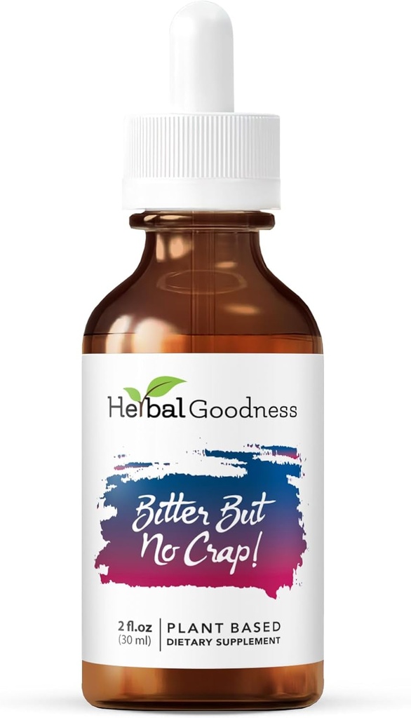 Herbal godhed Bitter Men ingen crap flydende supplement til Krop Rengøring, Energistøtte og Sundhed Boost Budd124; Non- GMO Burdock Root Organic, Bitter Melon, Maca Root, Mælkebøtte Root - 2 fl. oz per flaske
