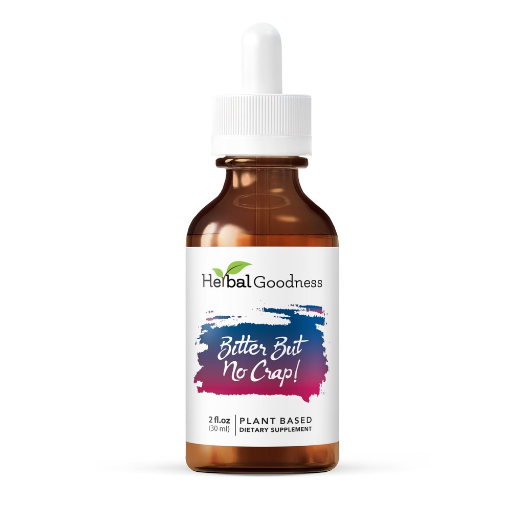 Herbal godhed Bitter Men ingen crap flydende supplement til Krop Rengøring, Energistøtte og Sundhed Boost Budd124; Non- GMO Burdock Root Organic, Bitter Melon, Maca Root, Mælkebøtte Root - 2 fl. oz per flaske