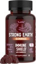 Stærk Earth Elderberry Gummies - Sambucus Elderberry Immunsupport med C-vitamin & Zink - Black Elderberry Gummies, Berry Flavor, Non- GMO, Gluten Free, Kosher - 60 Greve