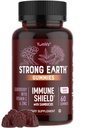 Stærk Earth Elderberry Gummies - Sambucus Elderberry Immunsupport med C-vitamin & Zink - Black Elderberry Gummies, Berry Flavor, Non- GMO, Gluten Free, Kosher - 60 Greve