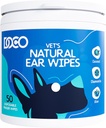 DOCO Hundeøre Rengøringssæt til hunde & katte Eucalyptus, Kamille & Aloe Kat Ear Renere Sodes, Deodorizes & Hjælper Itchy Ører (50 Greve)