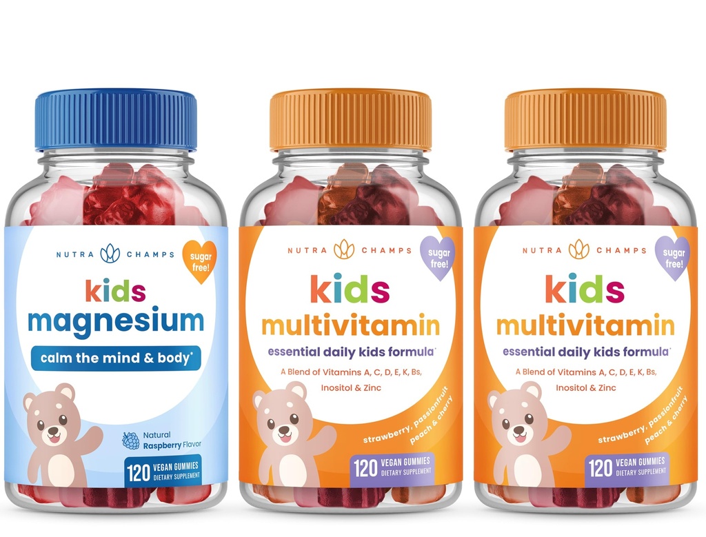 NutraChamps Kids Multivitaminer & Kids Magnesium Gummies