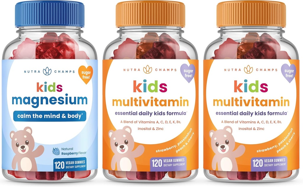 NutraChamps Kids Multivitaminer & Kids Magnesium Gummies