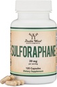 Sulforaphane Supplement - 20 mg sulforaphane per servering (120 kapsler) Potent Broccoli Extract for Sund Aging (afledt af Broccoli spirer, Vegan Safe) af Dobbelt Træ
