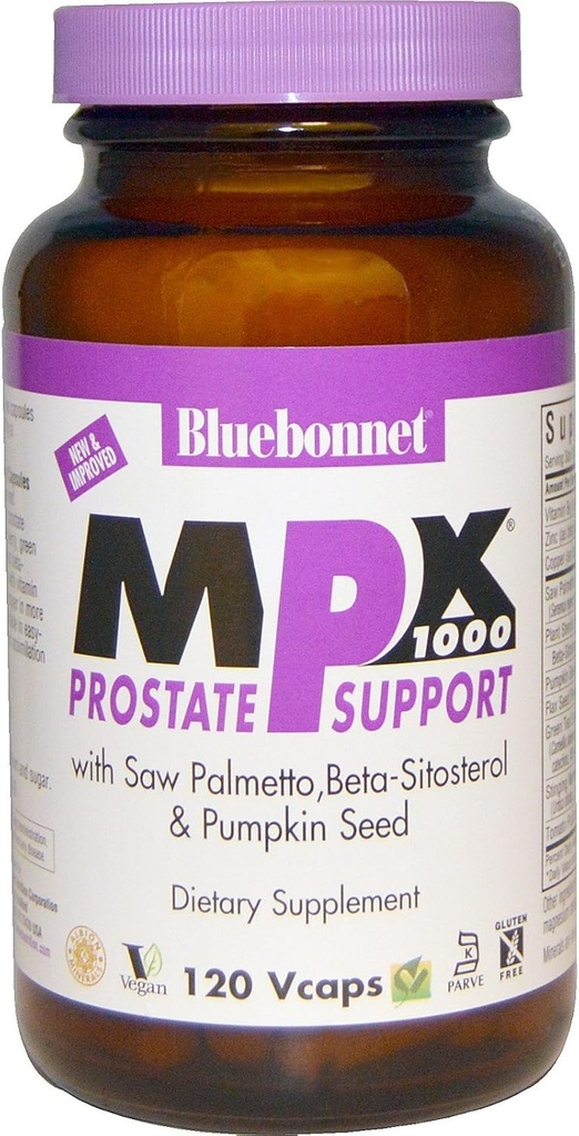 MPX 1000 Mænds Prostata formel ved Bluebonnet - 120 Vegetariske kapsler