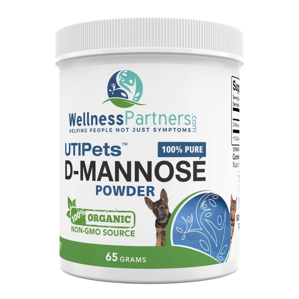 UTI Kæledyr Pure D- Mannose Ikke GMO Organisk Sourced Powder 65gram krukke