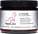 HayaCats L- Lysin pulver til katte - immunforsvar og respiratorisk støtte - Vet Formuleret supplement med kylling lever - Made in USA - 60 Servering