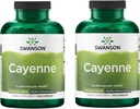 Swanson Cayenne - Herbal supplement fremme fordøjelse, cirkulation & Metabolisme Support - Natural Formel May Support Heart Health - (300 kapsler, 450 mg hver) (2 Pack)