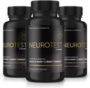(3 Pack) NeuroTest kapsler - NeuroTest Kosttilskud for mænd, NeuroTest Daglig formel for samlet wellness og peak ydeevne, Avancerede formel piller, Neuro Test Anmeldelser (180 kapsler)