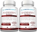 Godkendt videnskab Anemiaprin - Absorberet jern, C-vitamin - blid på maven - 120 kapsler - 2 måneders forsyning - ikke-GMO, Vegan