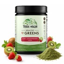 TERRA ORIGIN Super Greens Powder | Greens Superfood Powder with Probiotics, Enzymes & Spirulina | Vegan, Non-GMO, Gluten Free | Gut Health, Immunity & Bloating Relief | 30 Servings Kiwi Strawberry