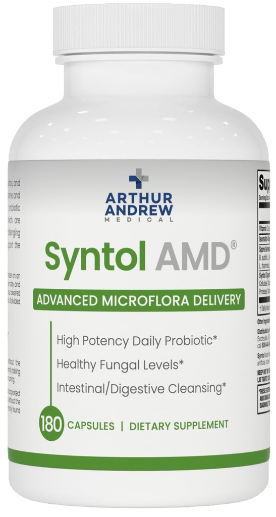 Arthur Andrew Medical, Syntol, 31- formel med probiotika, Prebiotic Fiber & Yeast Cleansing Multi- Enzymes, 180