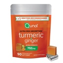 Qunol gurkemeje og ingefær bløde tygger, 750mg gurkemeje supplement, Ultra høj Absorption til støtte fælles sundhed, 90 Greve