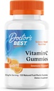 Doctor 's Best, C-vitamin Gummies 250 mg per servering Great Tasting immunbrain øjne Heart Circulation Antioxidant Support Natural Pectin Vegan Gluten Free CT, Frugt, 120 Greve