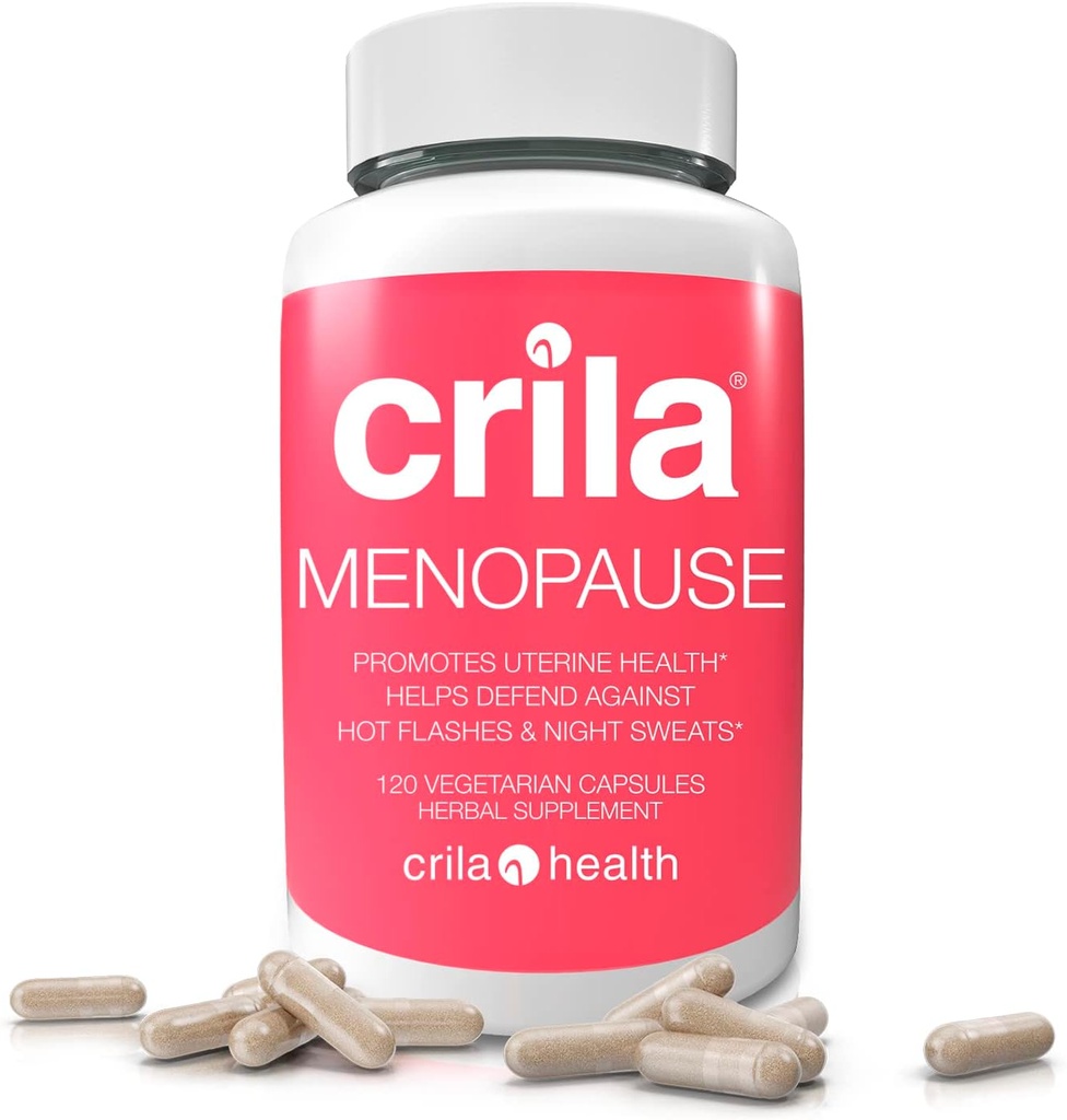 Hot Flash, Mood Swings, og Menopause Hormone Support by CRILA I 2 Måned Supply Measures 124; Night Sweats & Hot Flashs Menopause Relief Supplements
