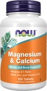 Now Supplements, Magnesium & Calcium, Med zink og vitamin D-3, Nerve og ben Support *, 100 tabletter