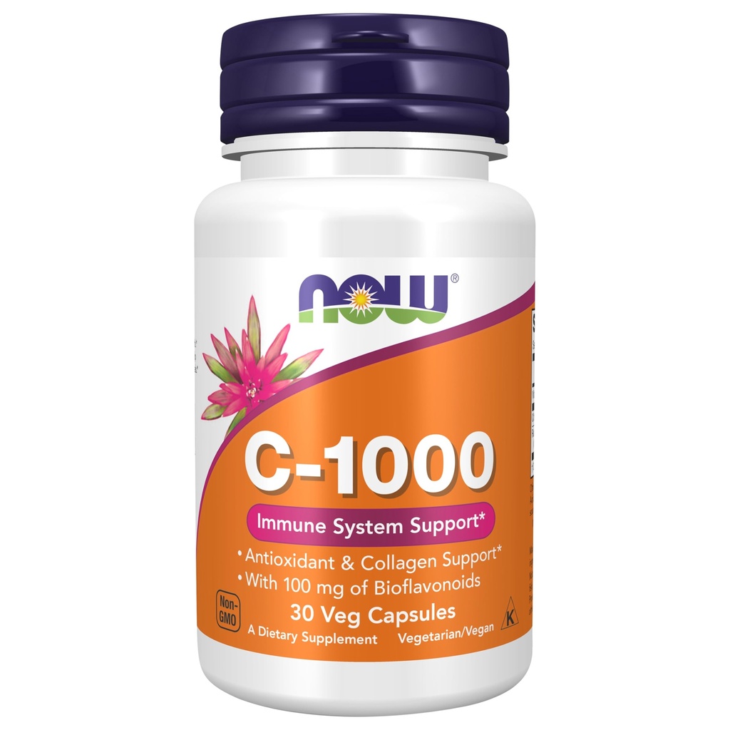 Now Foods Supplements, Vitamin C-1000 med Rose HIPS & Bioflavonoider, Antioxidant Protection *, 30 Veg kapsler