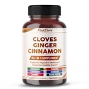 Ultra Cloves med ingefær & kanel - All- in-1 Supplement til fordøjelsesstøtte & oral sundhed - Lavet i USA - 150 kapsler