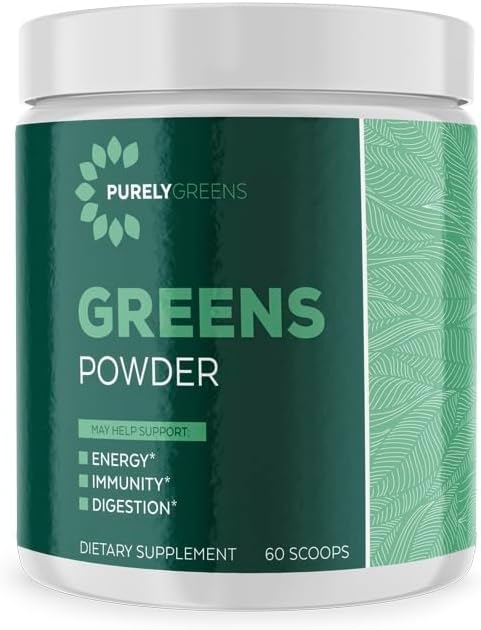 Superfood pulver med spinat, Kale & Beet Root Powder, Daily Super Green Powder støtter fordøjelse, Gut Sundhed, energi, Immunitet, Smoothie Mix med Veggie & Fruit Powder, 60 Servere