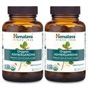 Himalaya Organic Ashwagandha, 120 dages forsyning, urtetilskud til stress Relief, energistøtte, lejlighedsvis søvnløshed, USDA Organic, non-GMO, Vegan, Gluten Free, 670 mg, 60 kapsler, 2 pakker