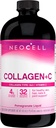 NeoCell Collagen Peptider + C-vitamin Flydende, 4g Collagen Per Serving, Gluten Free, Typer 1 & 3, fremmer sund hud, hår, negle & fælles støtte, Pomegranat, 16 Oz