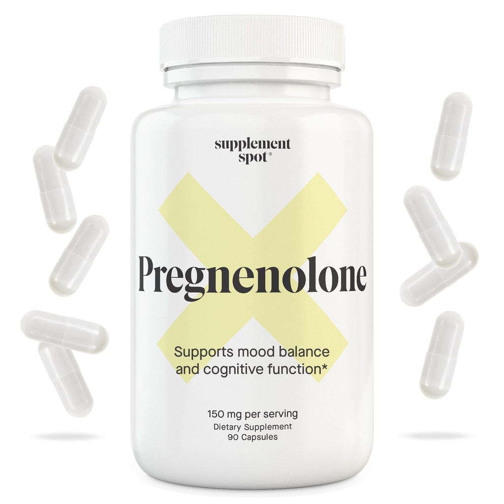 Pregnenolone 150 Mg Energy Supplement – Pregnenolone to Support Healthy Mood for Women & Men (90 Servings)