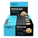 Legion Chocolate Chip Cookie Dough Protein Bar - 100% Whey Protein Bars Lavsukker High Protein med Prebiotic Fiber - Soy- Free, Gluten Free, naturligt aromatiseret, Lavfedt, High Protein Bars (12 Greve)